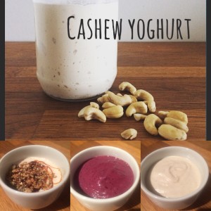 Smaksatt cashew yoghurt